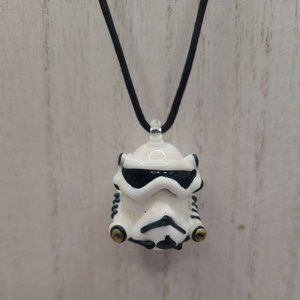 Stormtrooper - Star Wars - Glass Pendant Necklace lampwork